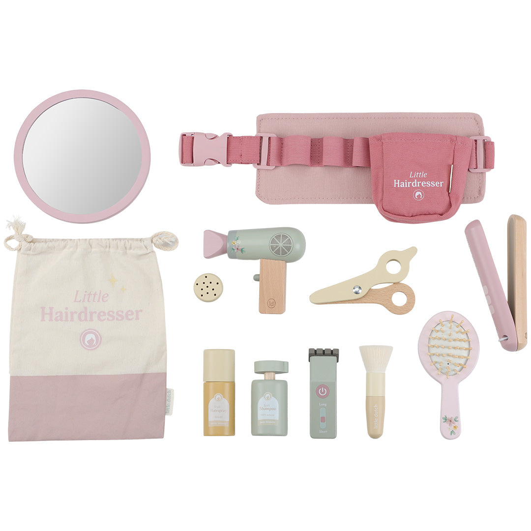 little dutch kappersset - roze - 12-delig