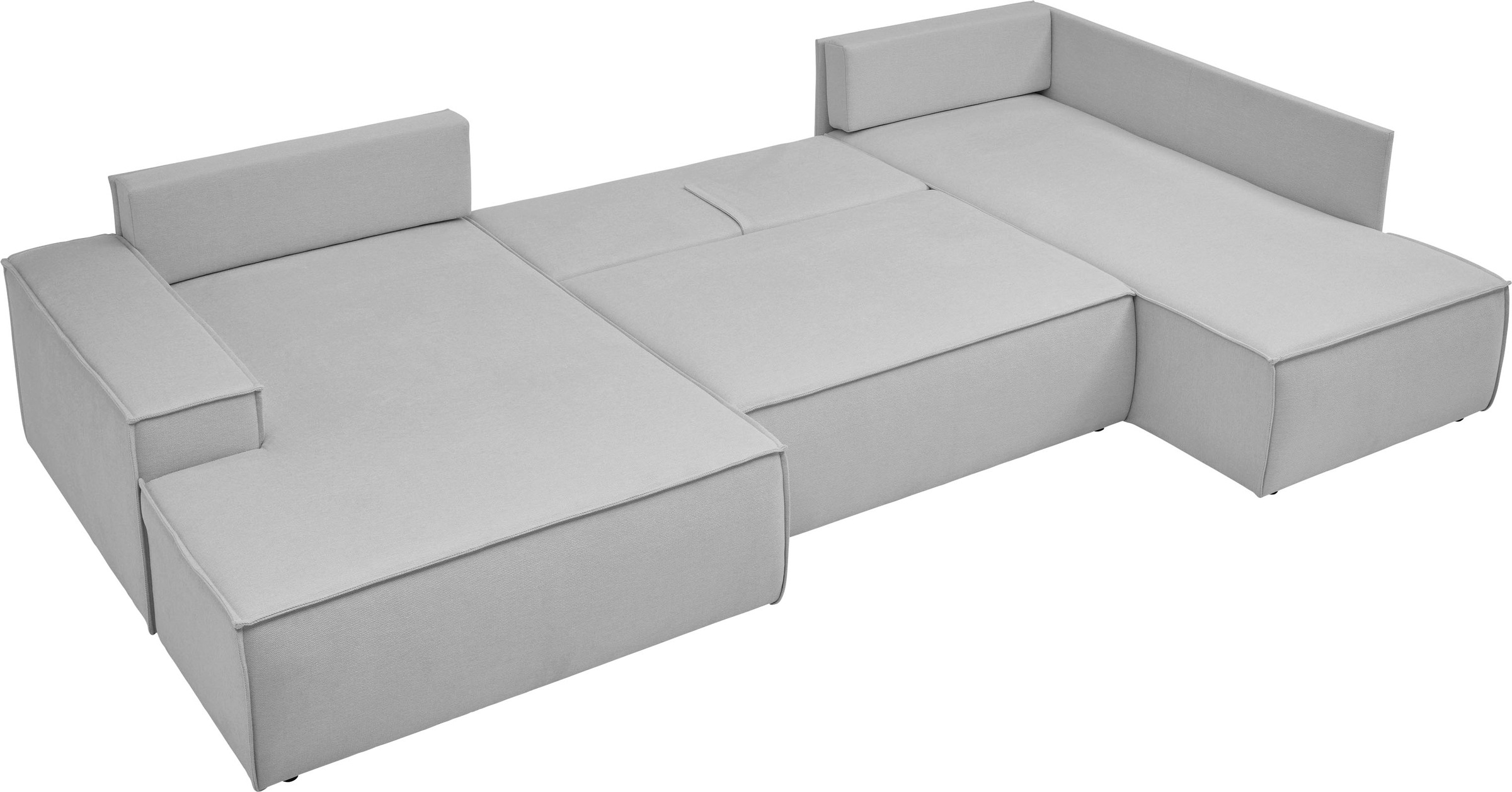 GOODproduct Wohnlandschaft »FINNLEY, U-Form XXL 329 cm, Schlafsofa, Schlaffunktion m. Bettkasten« verfügbar in den Stoffqualitäten Bouclé, Struktur fein und Mega Cord