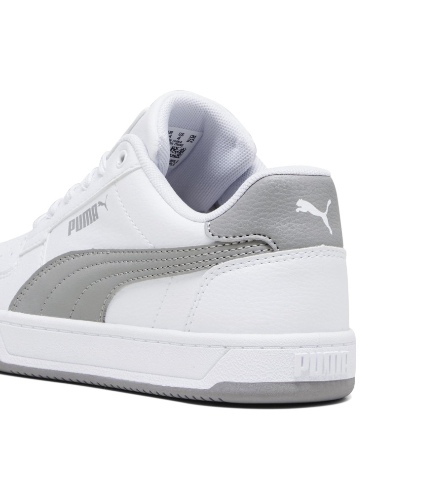 Tênis Puma Caven 2.0, branco e cinza.