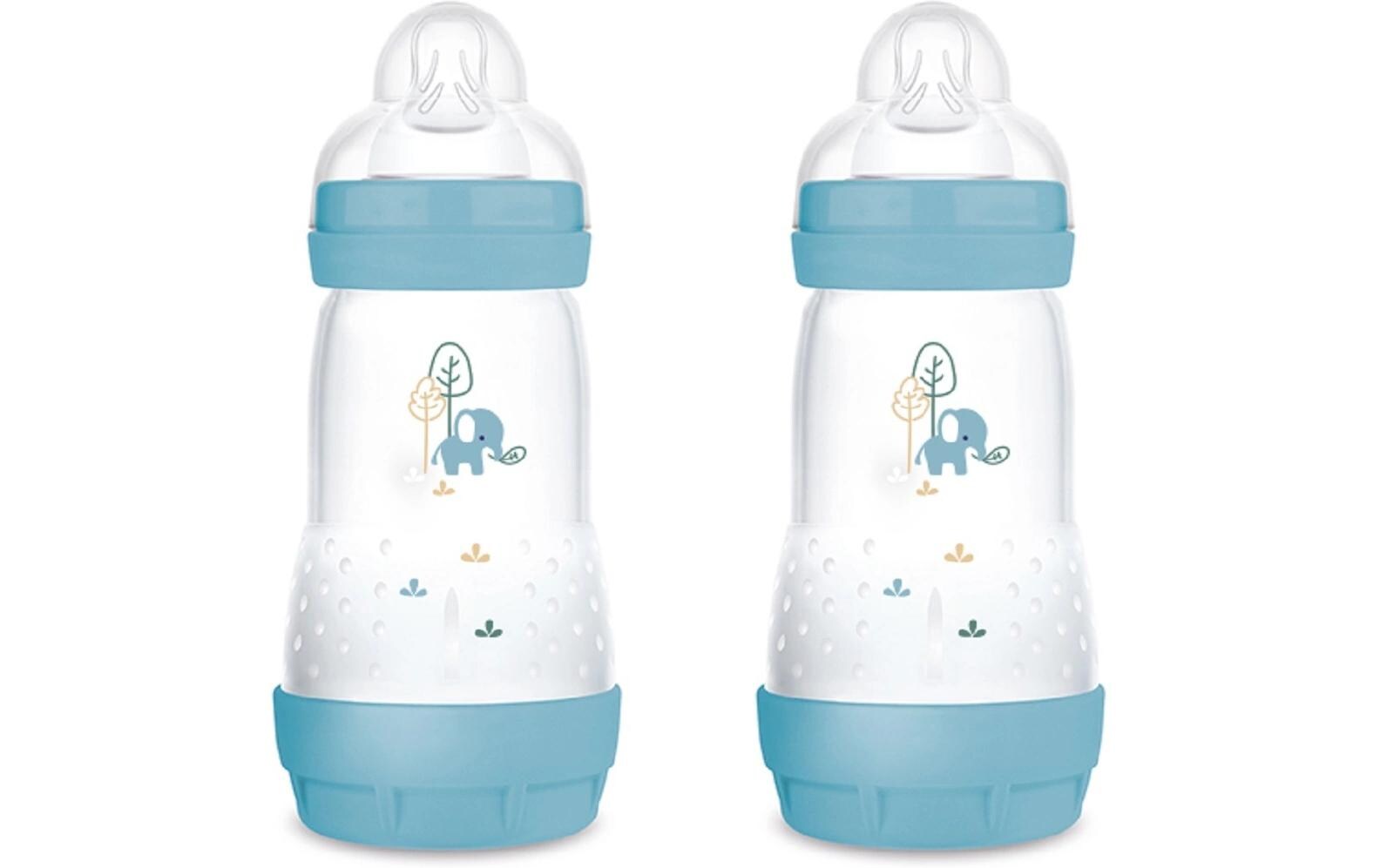 Kunststoffflasche Easy Start 2er Set Blau 260 mlAnti-Kolik-Flasche für Neugeborene