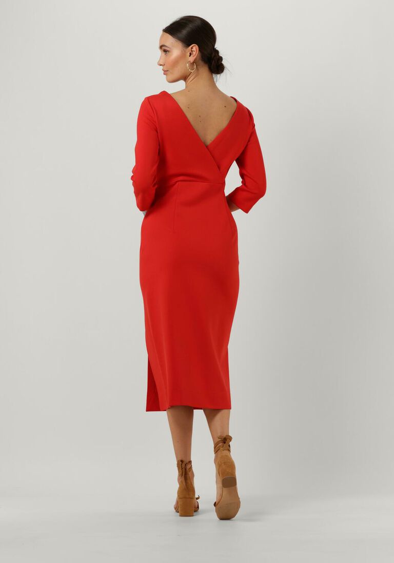 VANILIA rode vanilia midi jurk punto chique dress