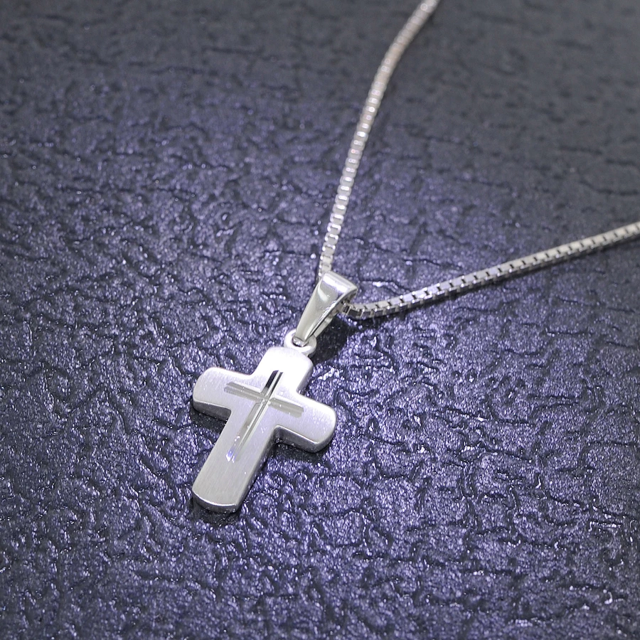 trendor Kinder-Anhänger Kreuz mit Kette 925 Silber silver
