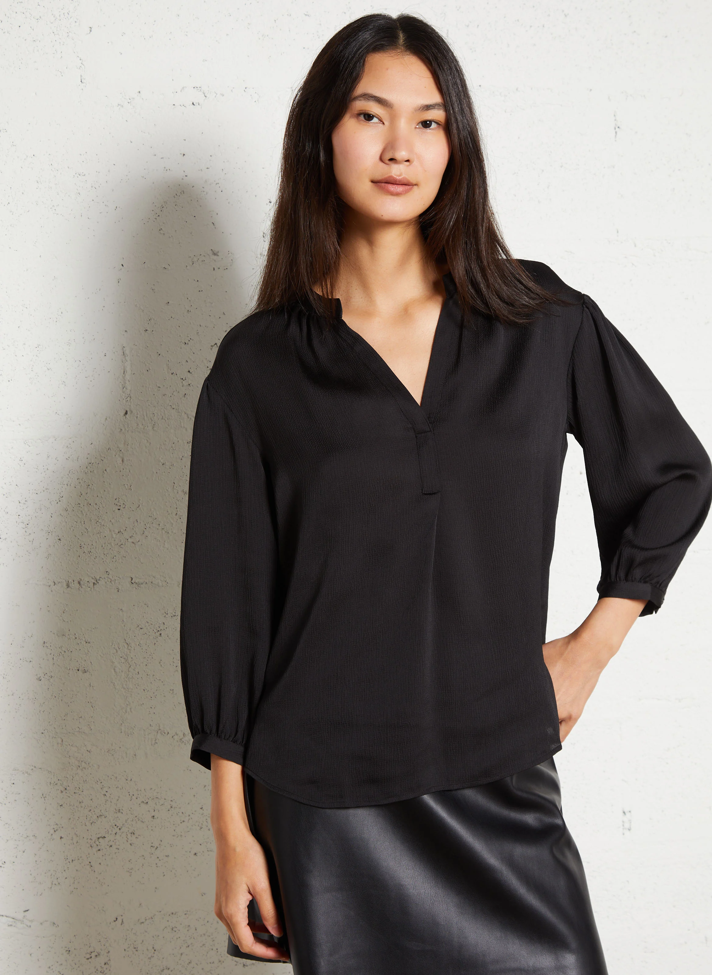 BRADY - Blouse fluide | Noir