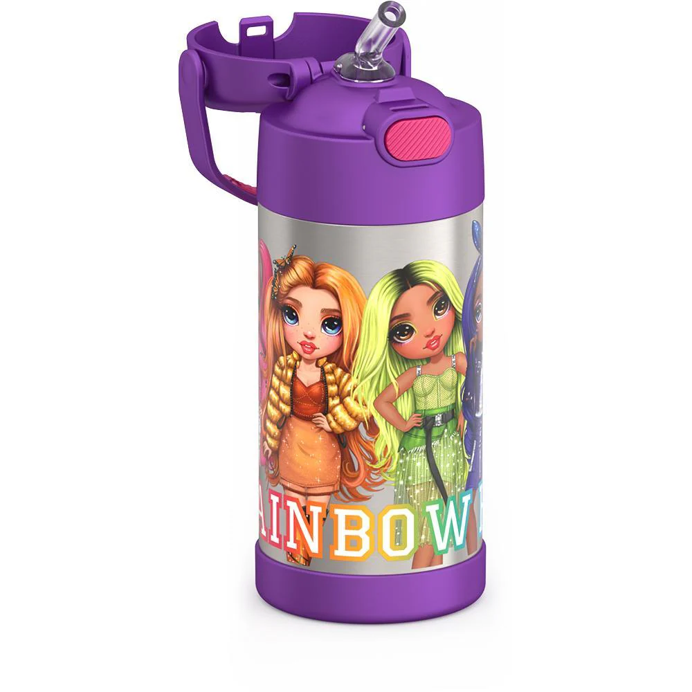 12oz FUNTAINER® WATER BOTTLE RAINBOW HIGH
