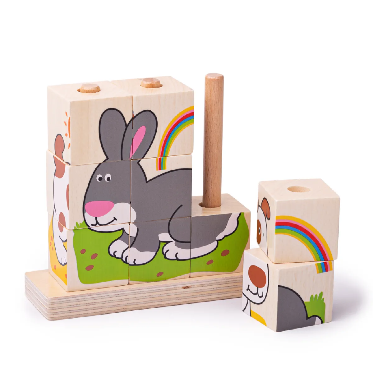 Bigjigs Toys Puzzle empilable animaux