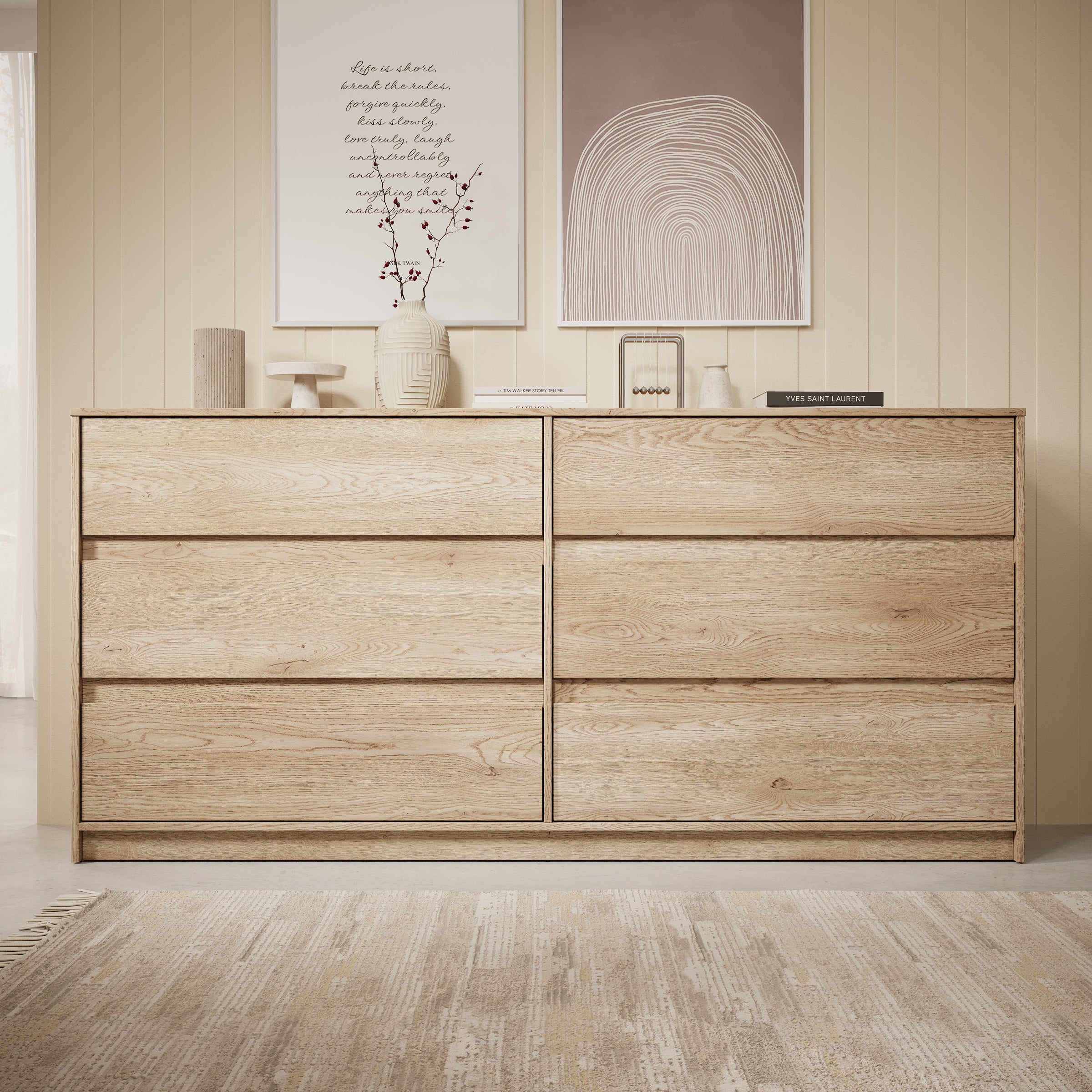 Cuarto - Ladekast - Eiken - 181x40x87 cm