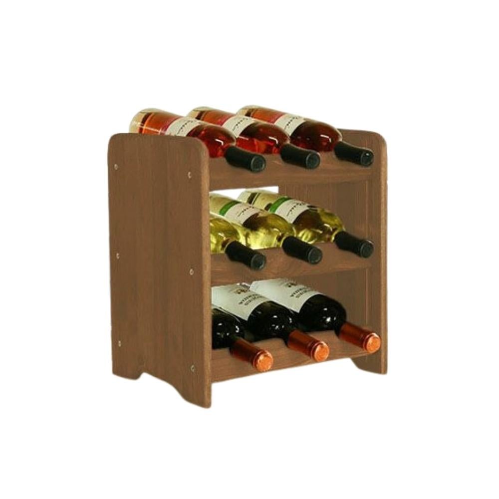 PROREGAL Wijnrek Pinot Vine C HxBxD 36 x 34,4 x 26,5 cm 9 Flessen Massief grenenhout Bruin Geolied
