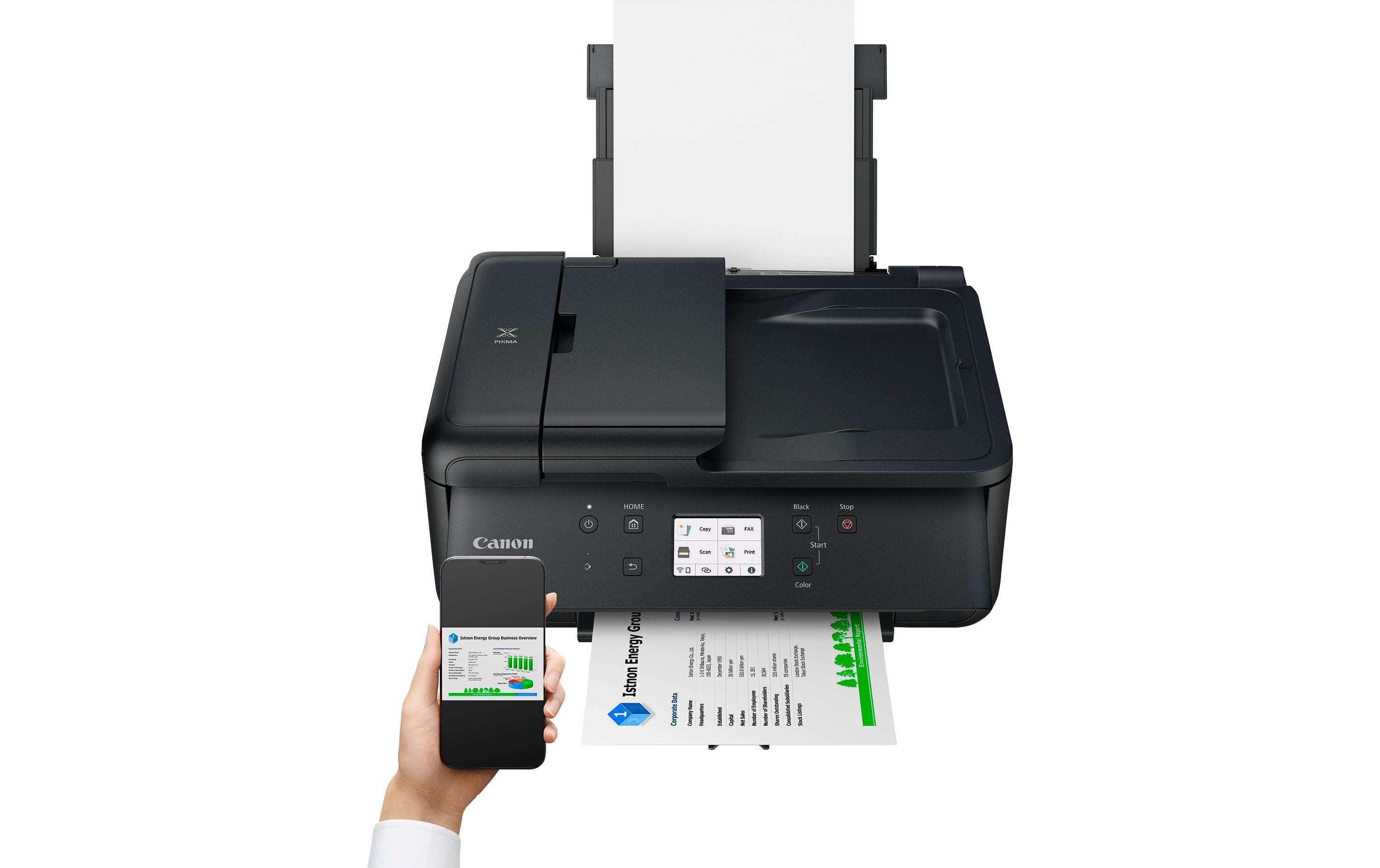 Multifunktionsdrucker PIXMA TR7650<br>4-in-1-Multifunktionssystem mit 5 separate Tintenpatronen