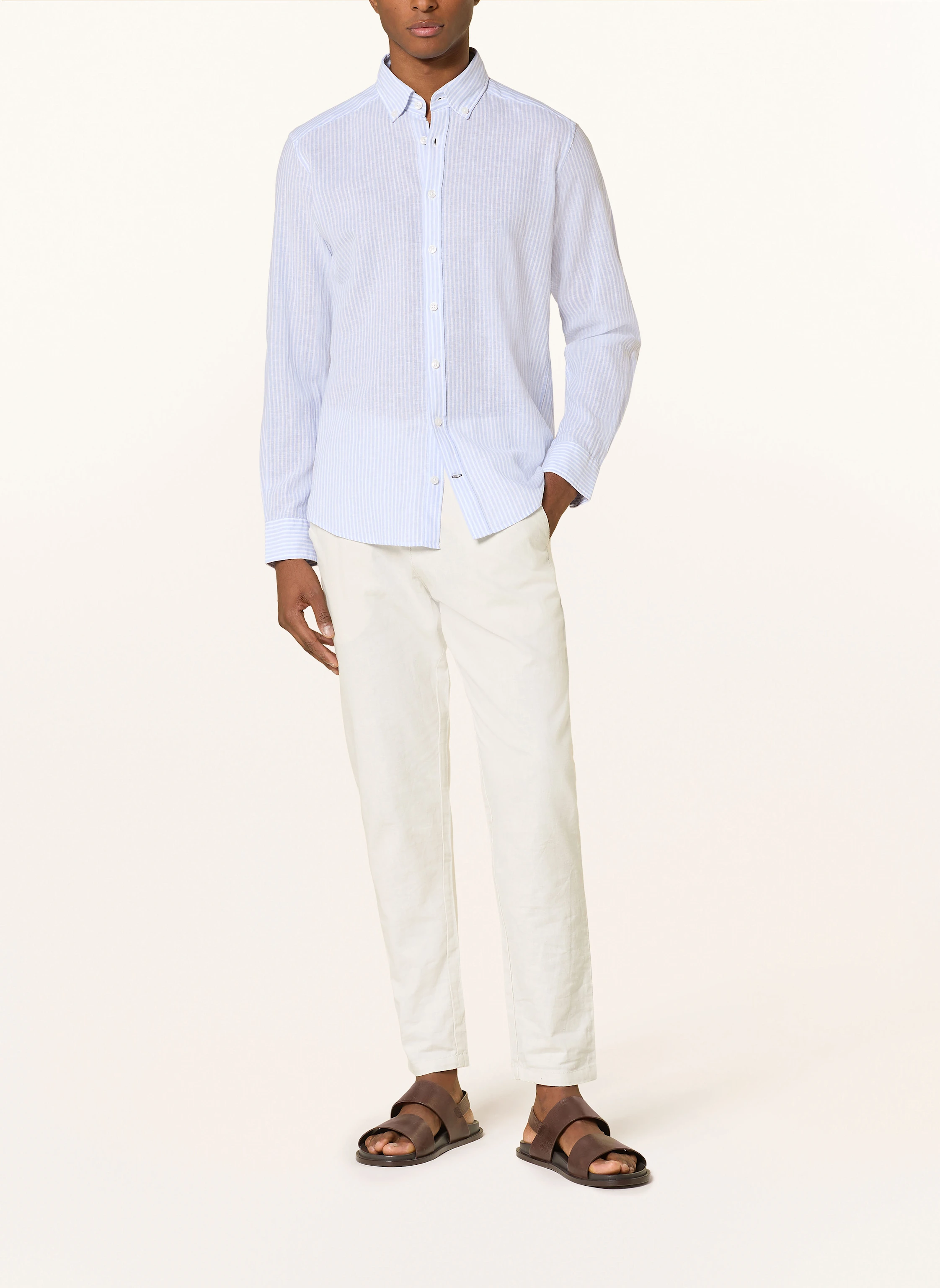 STROKESMAN'S Hemd Regular Fit mit Leinen