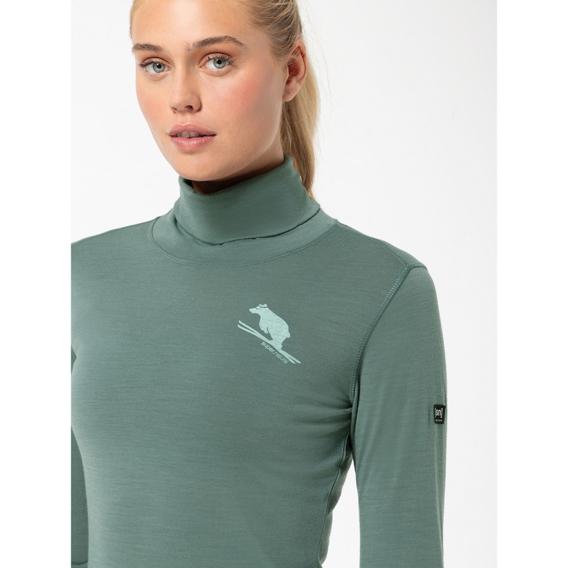 Super.Natural Damen Flear Roll Neck Longsleeve