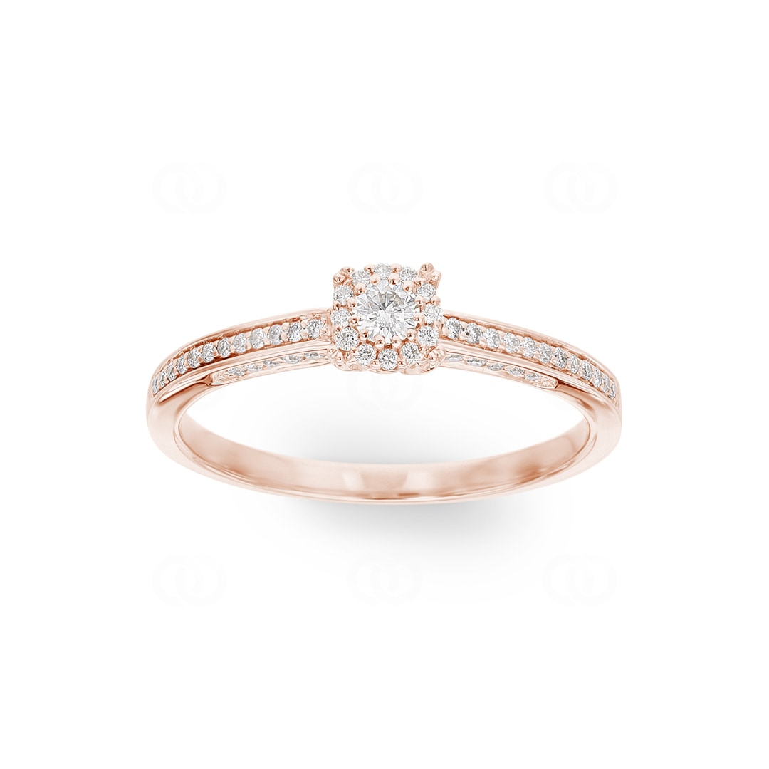 0.26 Karat Diamanten Verlobungsring 750/18 K Roségold