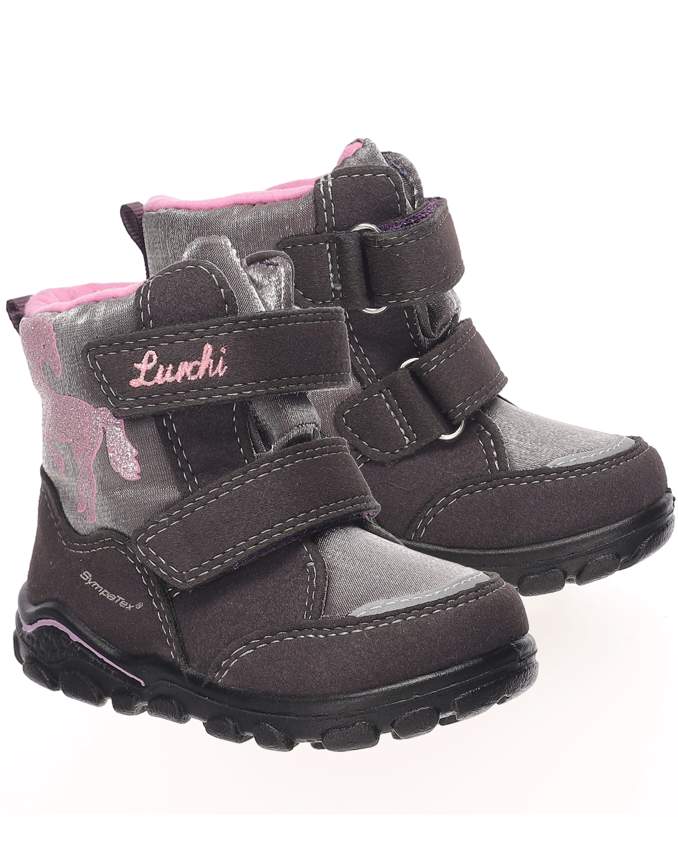 Winter-Boots KARO in aubergine pink