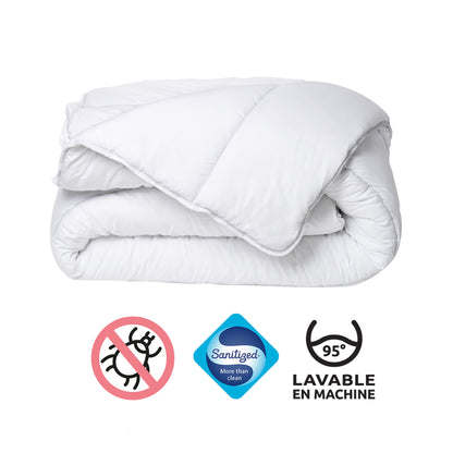 Pack couette 220x240   2 oreillers   housse de rangement sous vide Life taille XXL