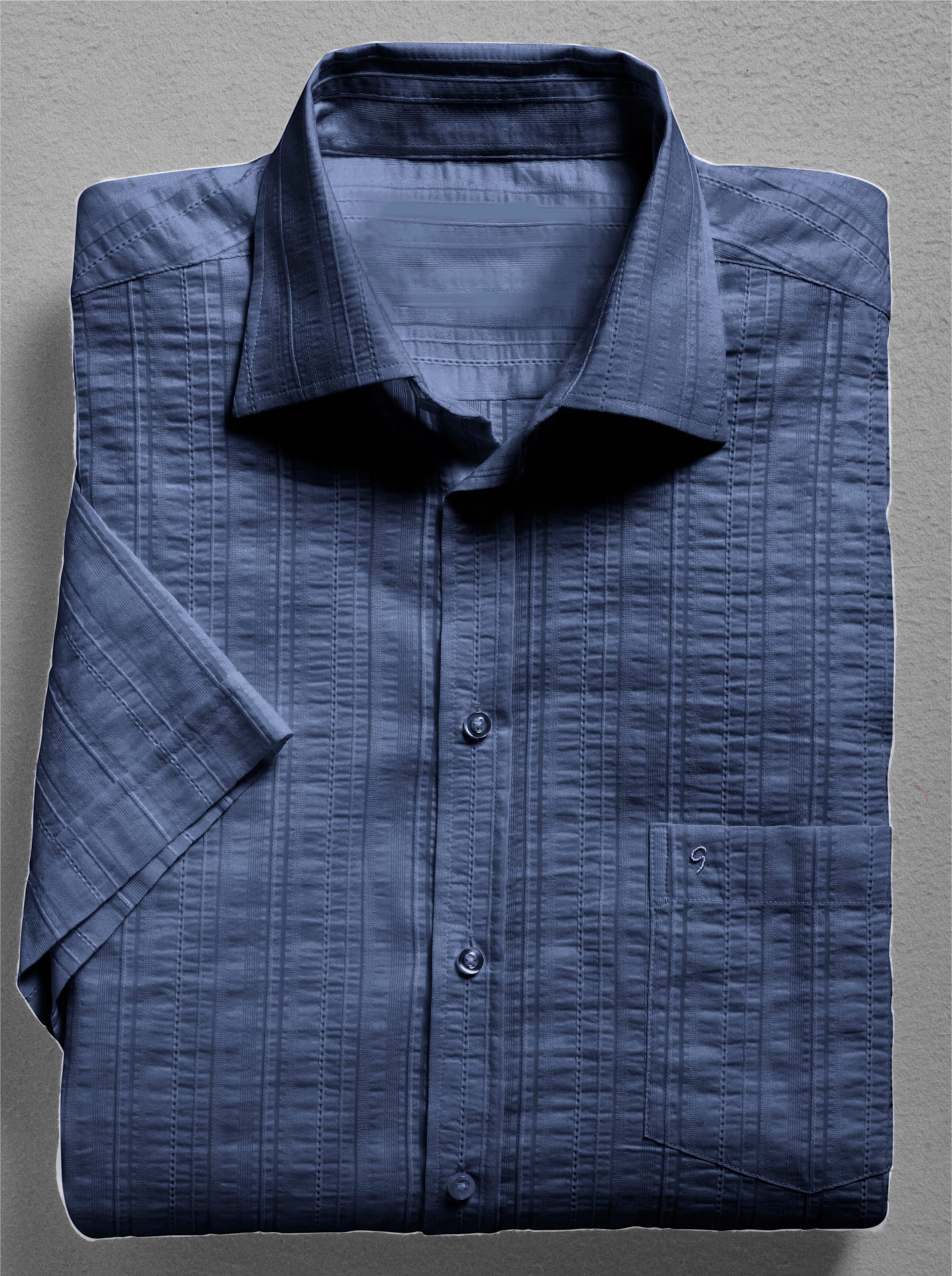 Hemd in jeansblau
