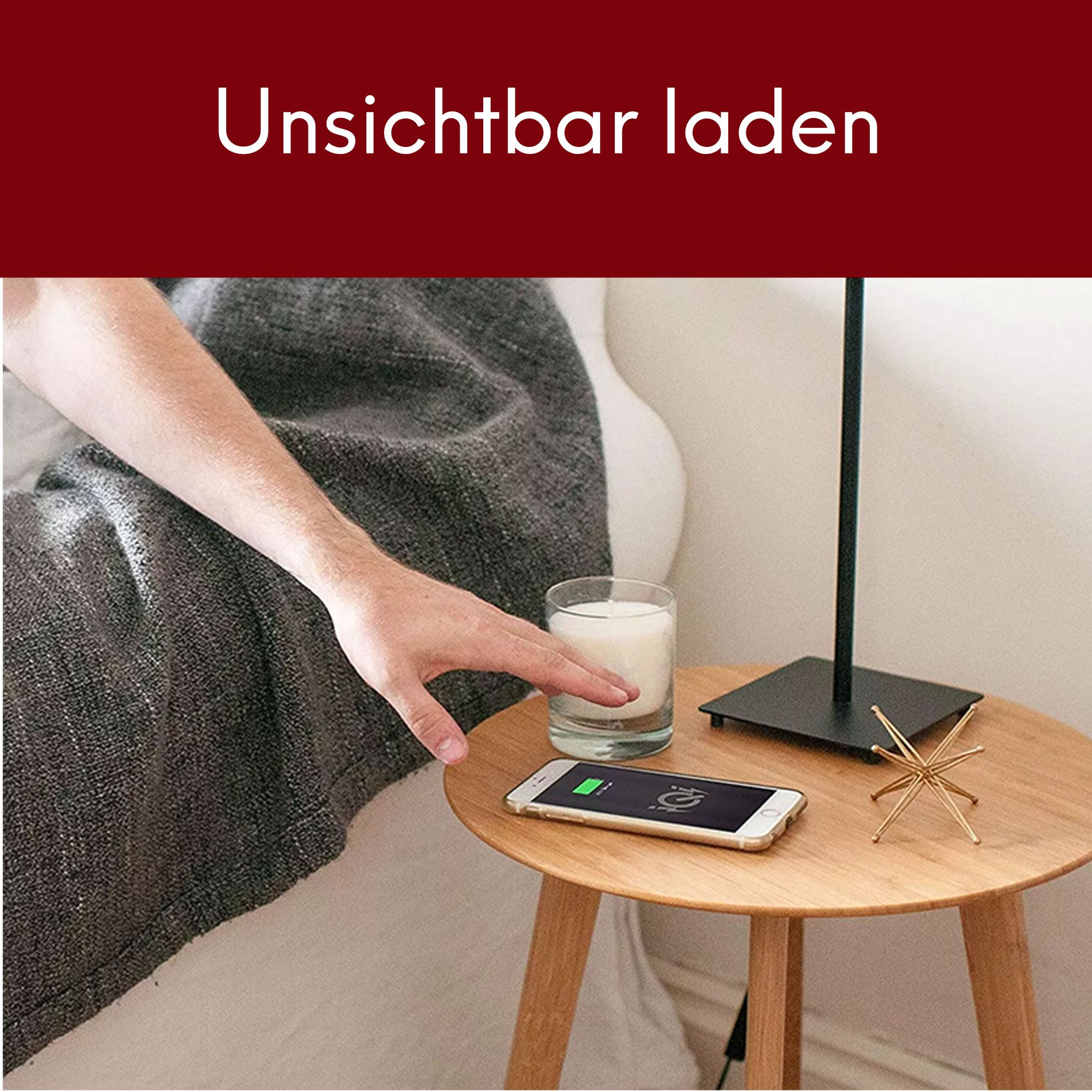 kalb | 12VDC QI Unterbau und Einbau Ladegerät grau Ladedistanz 3 - 18 mm - Ohne Netzteil