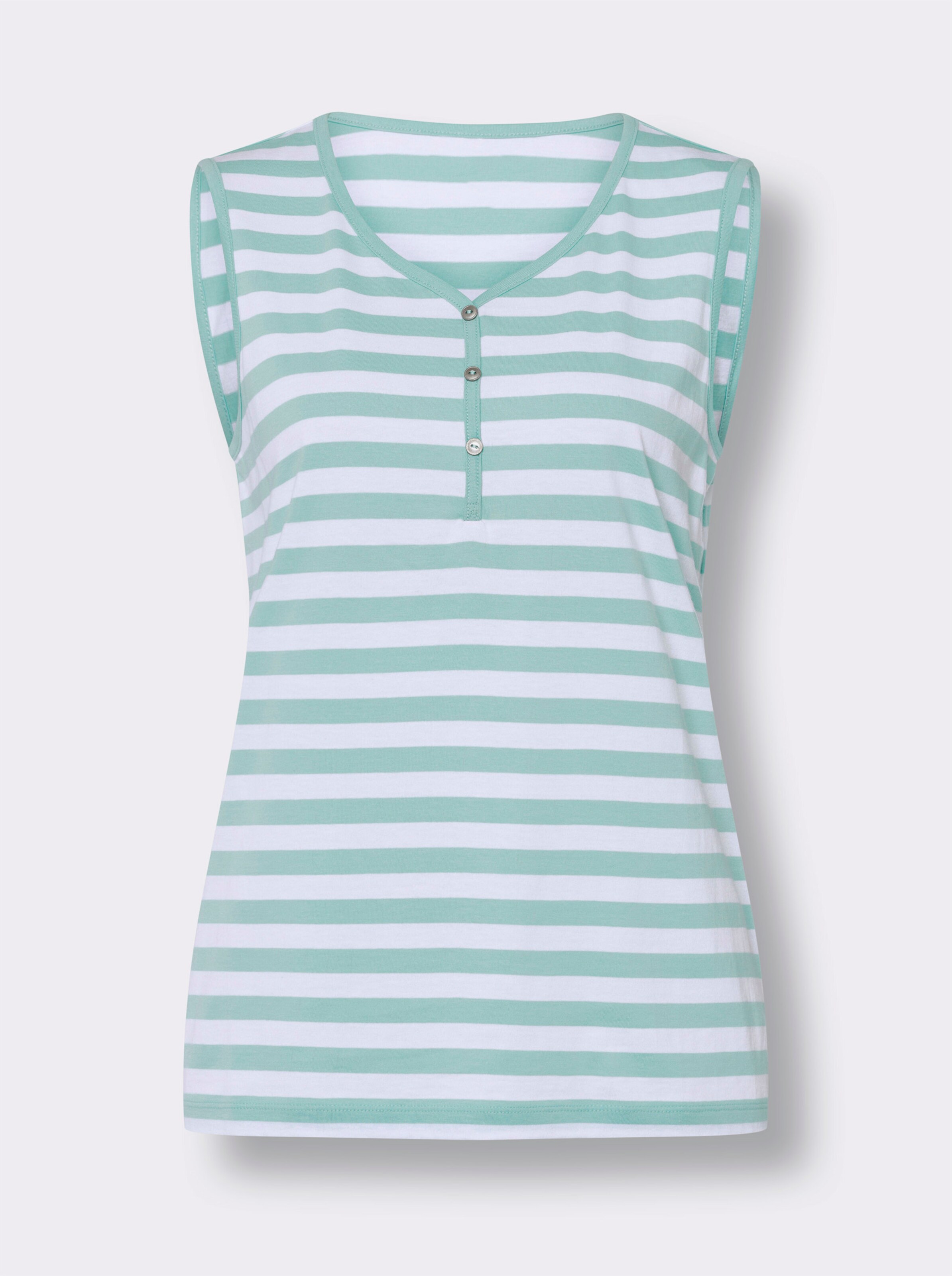 Shirttop mit garngefärbtem Ringel-Muster