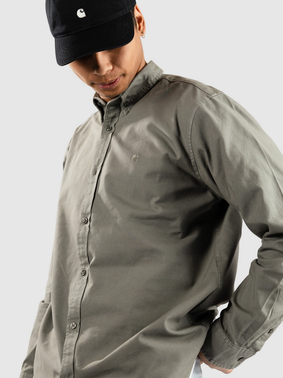 Carhartt WIP Bolton Shirt smoke green/garment dyed