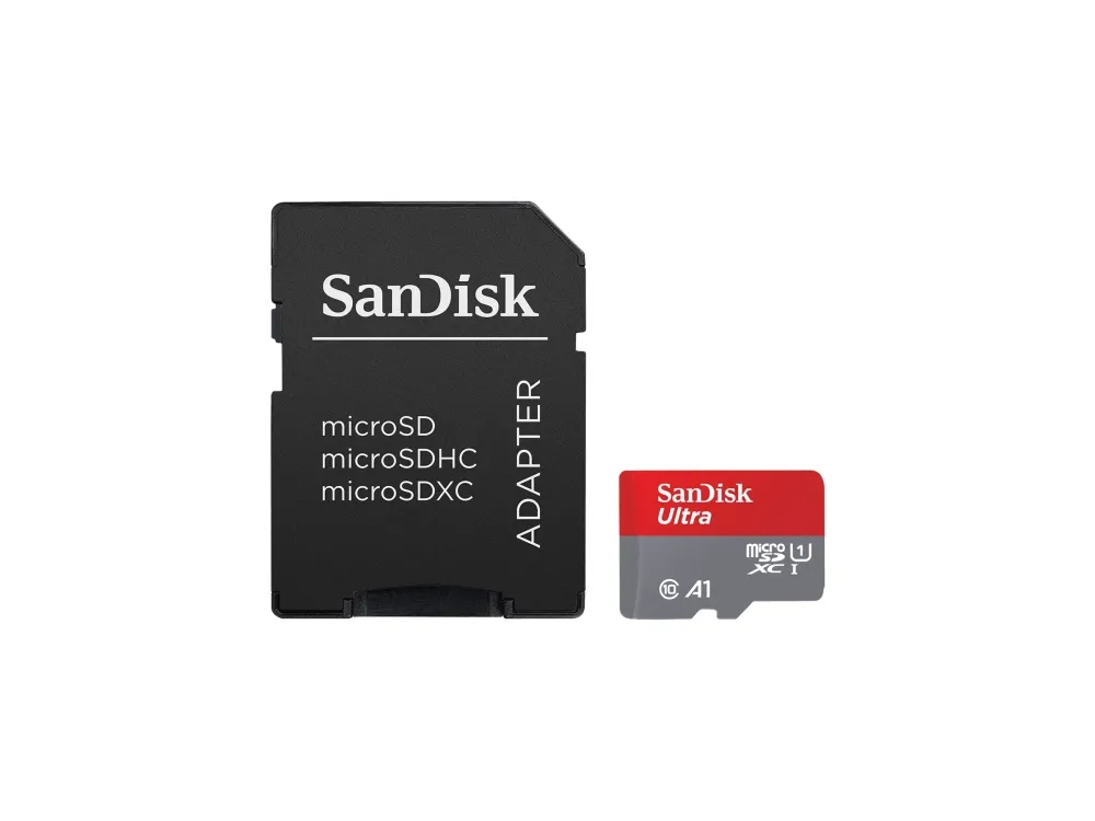 SanDisk Ultra - Flashhukommelseskort (microSDXC til SD adapter inkluderet) - 128 GB - A1 / UHS Class 1 / Class10 - microSDXC UHS-I