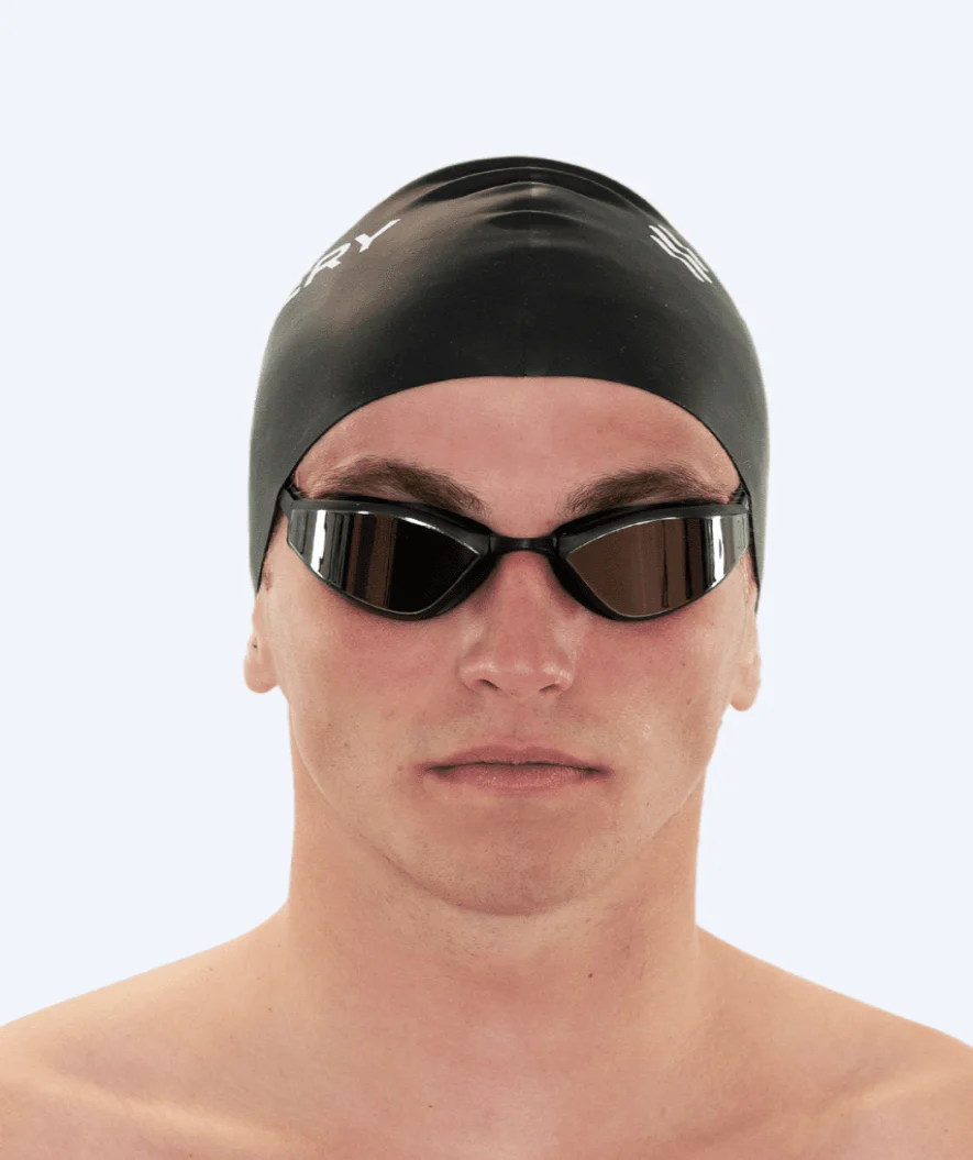 Watery Elite svømmebriller - Storm Racer Mirror - Sort/sølv