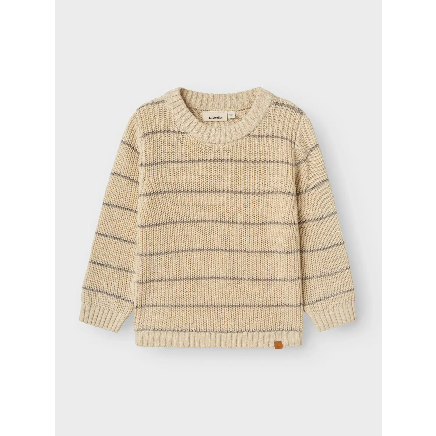 Lil ' Atelier | NMMEMLEN LS KNIT STRIPES LIL | Turtledove