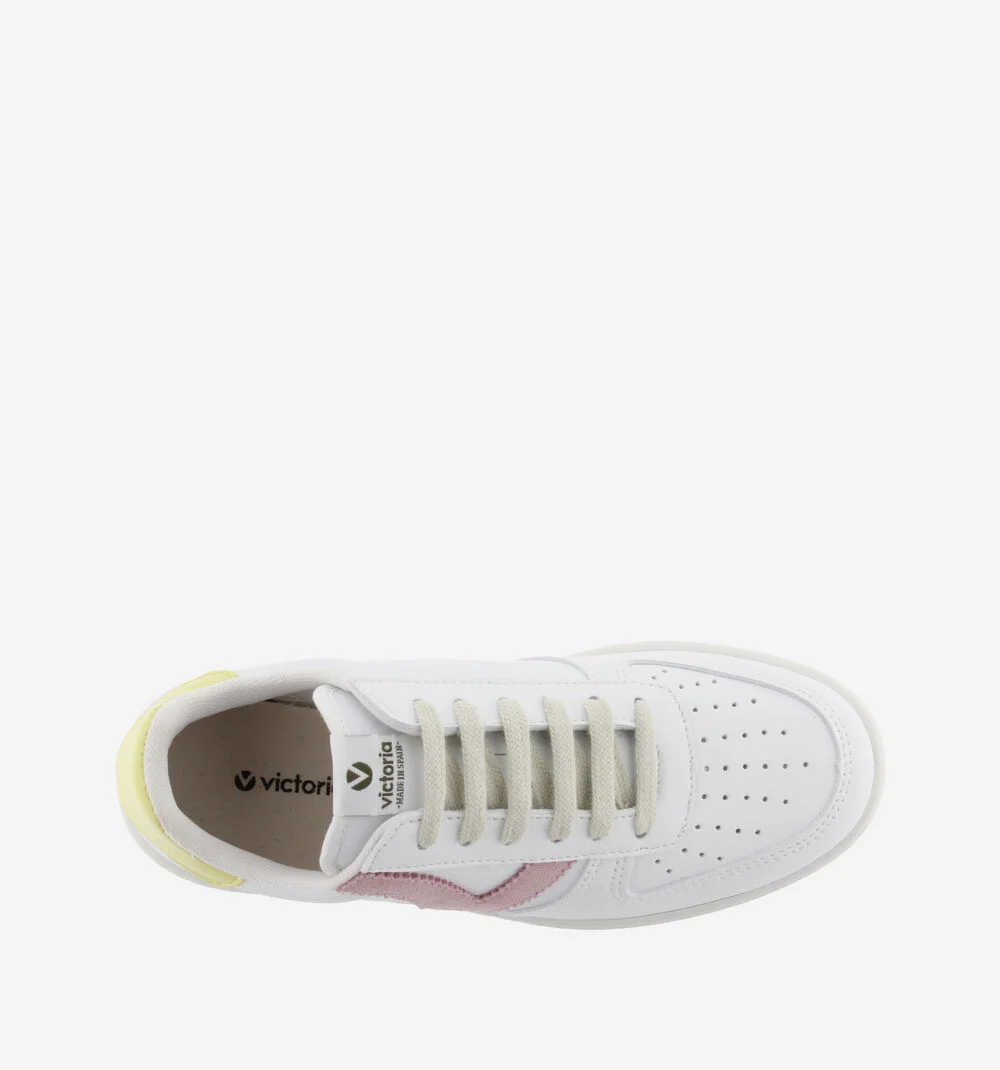 MADRID EFFET CUIR CONTRASTANT Baskets sport unisexe ROSA