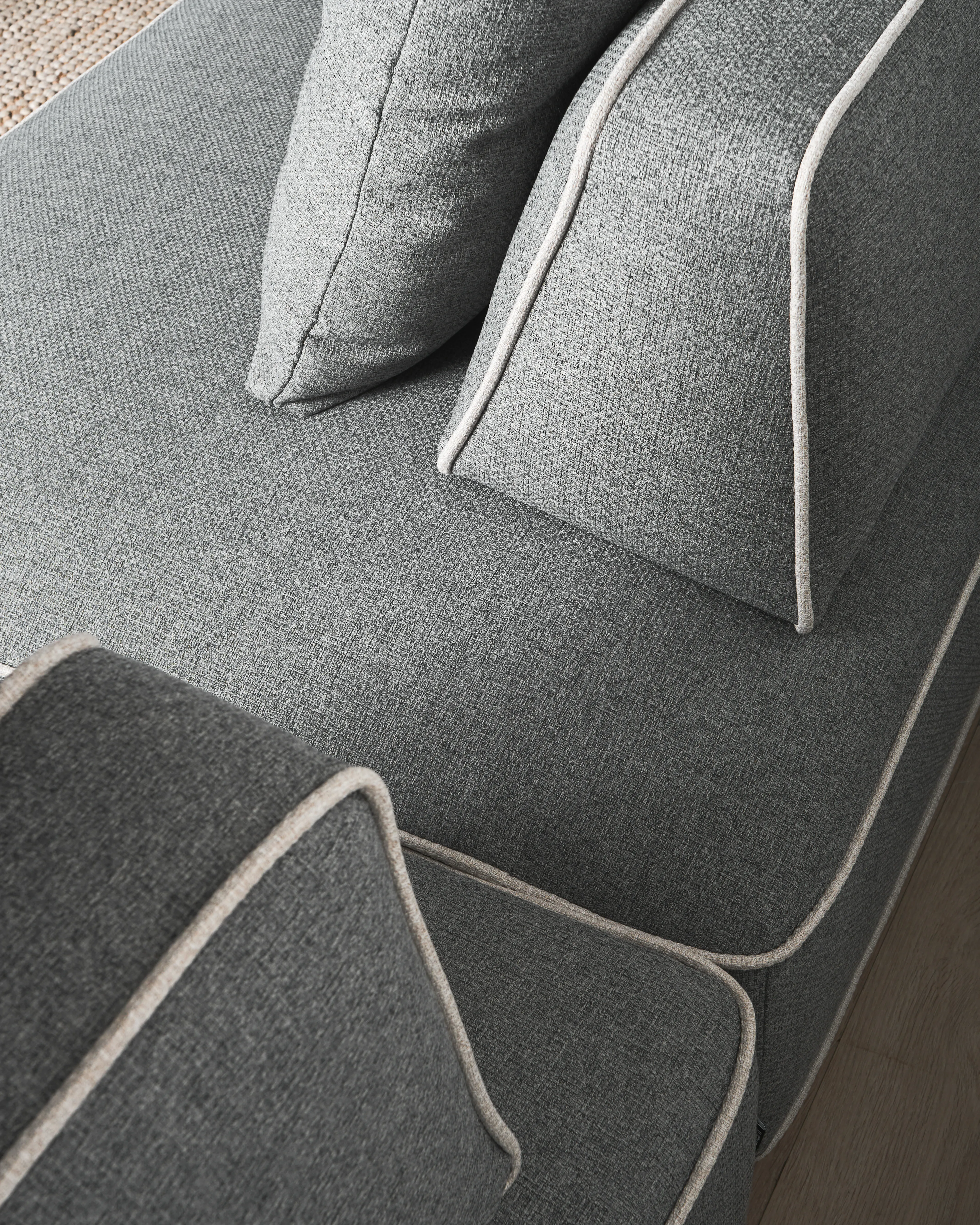 Chaise longue SEILLANS Stof Grijs