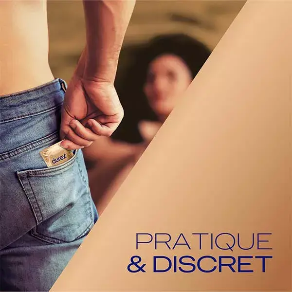 Preservativos Durex Nude sem látex - 20 unidades - Sensação de pele com pele