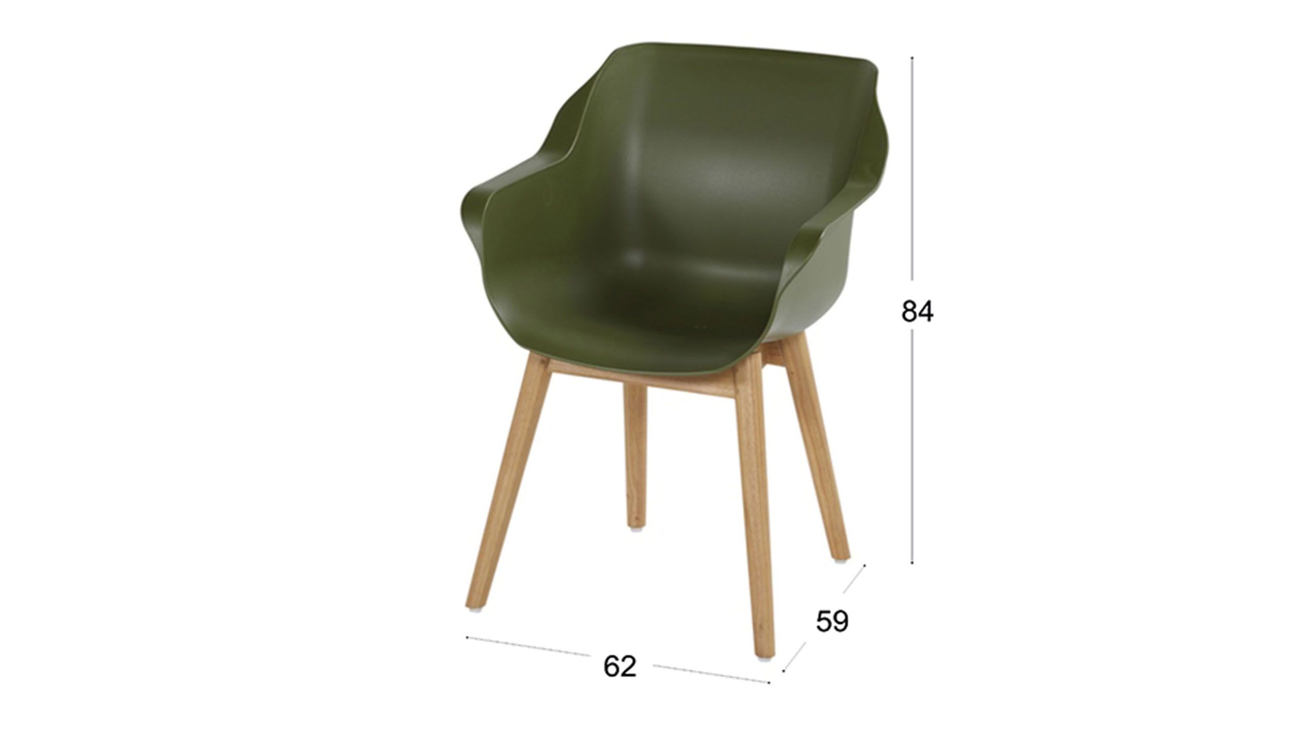 Tuinstoel 11.688.231 Sophie Teak B62 x D59 x H84 cm