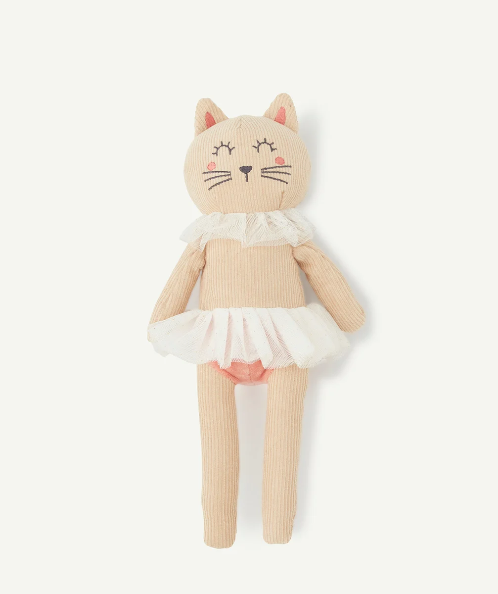 DOUDOU CHAT DANSEUR EN REMBOURRAGE RECYCLÉ AVEC TULLE