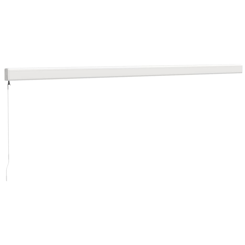 Auvent rétractable bleu et blanc 5x3 m tissu et aluminium