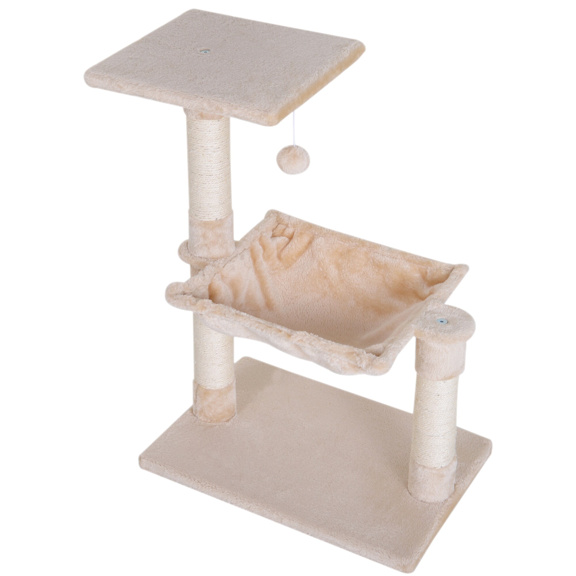 PawHut Katzenbaum mit Sisalsäulen 50 x 36 x 70 cm (LxBxH)