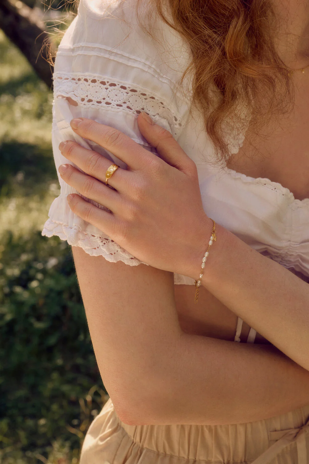 Maanesten  Amarit ring - forgyldt
