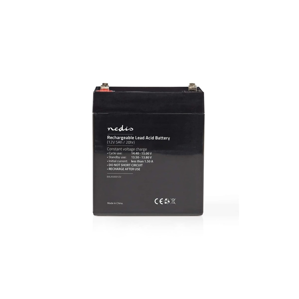Nedis Oppladbart blybatteri | Lead-Acid | Oppladningsbar | 12 V | 5000 mAh