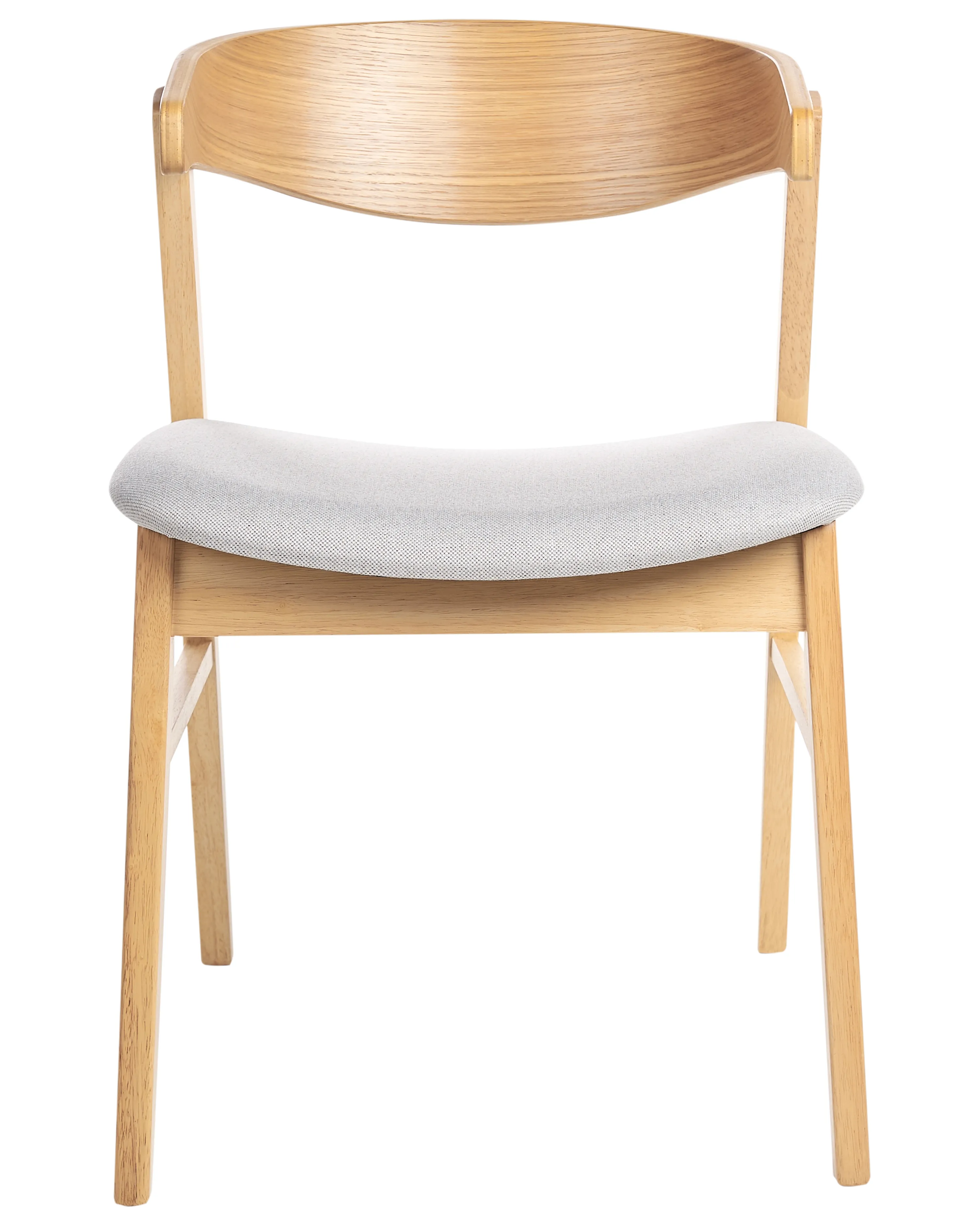 Set van 2 eetkamerstoelen LILLY Hout Lichtbruin/grijs