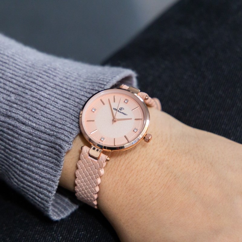 Montre Femme CHTIME bracelet Cuir Rose