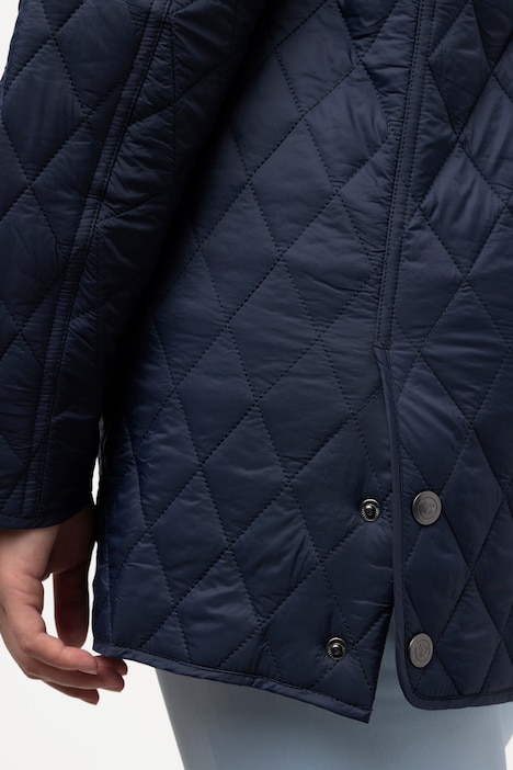 Steppjacke, Karofutter, Slim, Hemdkragen
