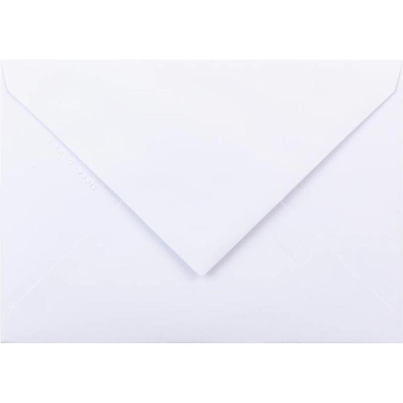 20 enveloppes Vélin doublées C6 (114x162mm)gommées - extra blanc