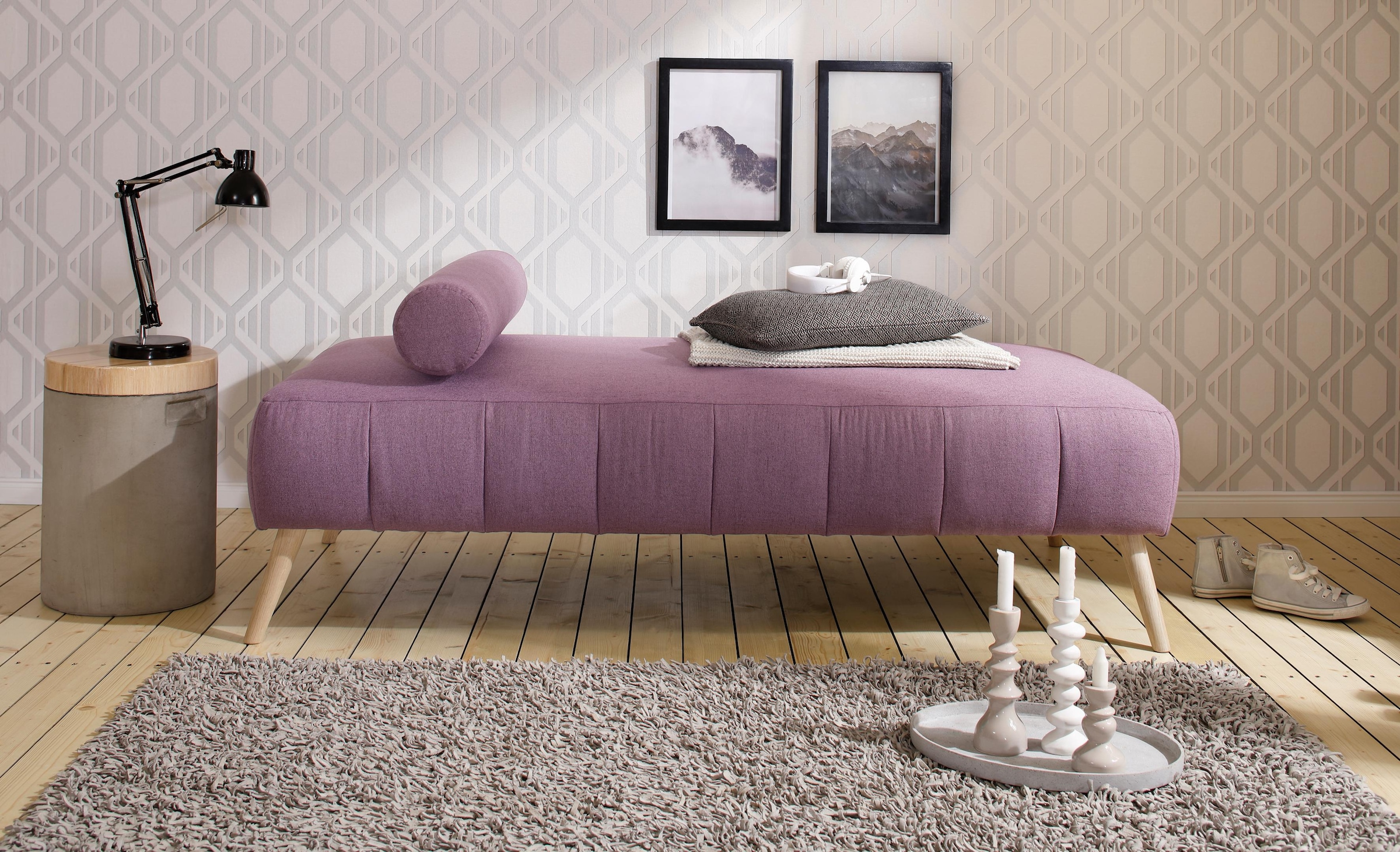 GOODproduct Daybett »Lucy« mit losen Rollenkissen