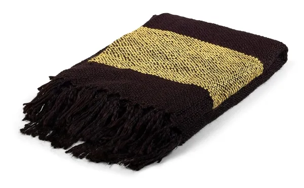 bercato Pläd GOLD - 130x170cm - Akryl - Svart - guld