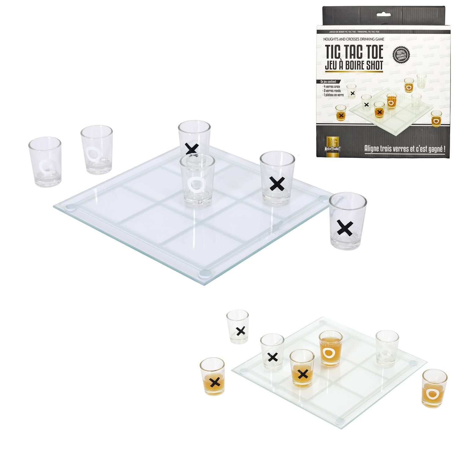 JEU A BOIRE TIC TAC TOE VERRE SHOT X9 VERRES