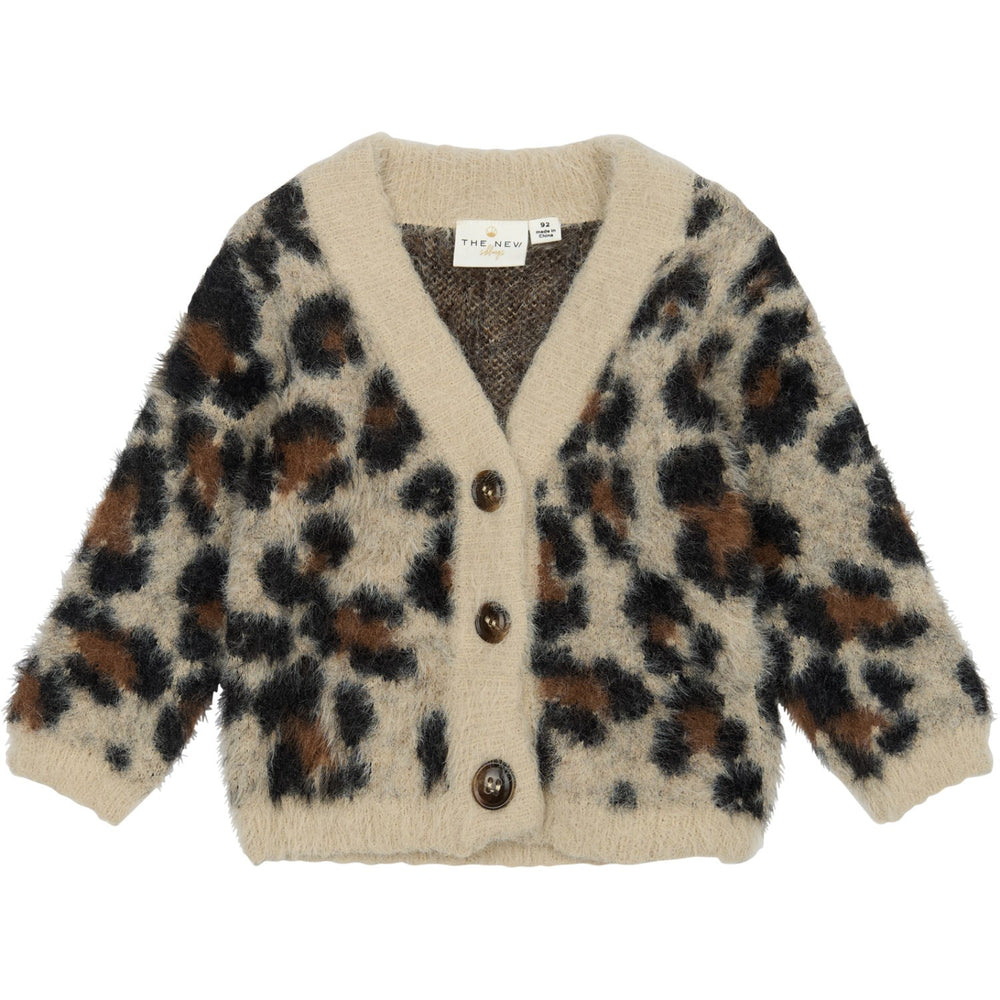 Køb THE NEW Siblings Feather Gray AOP Pamela Jacquard Cardigan