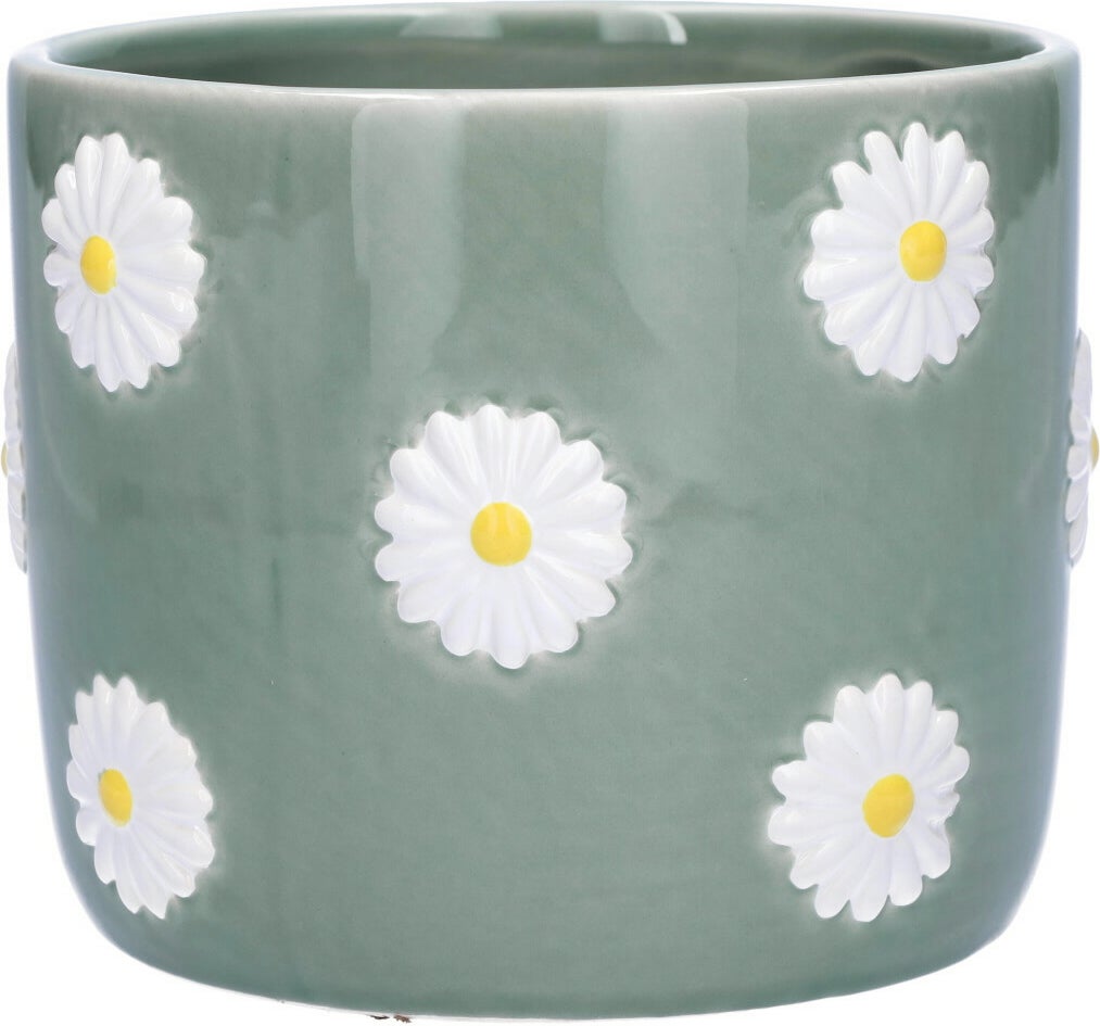Duif bloempot Daisy groen D 14,3 H 11,5 cm