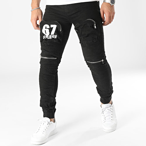 Jean Slim Cargo Noir