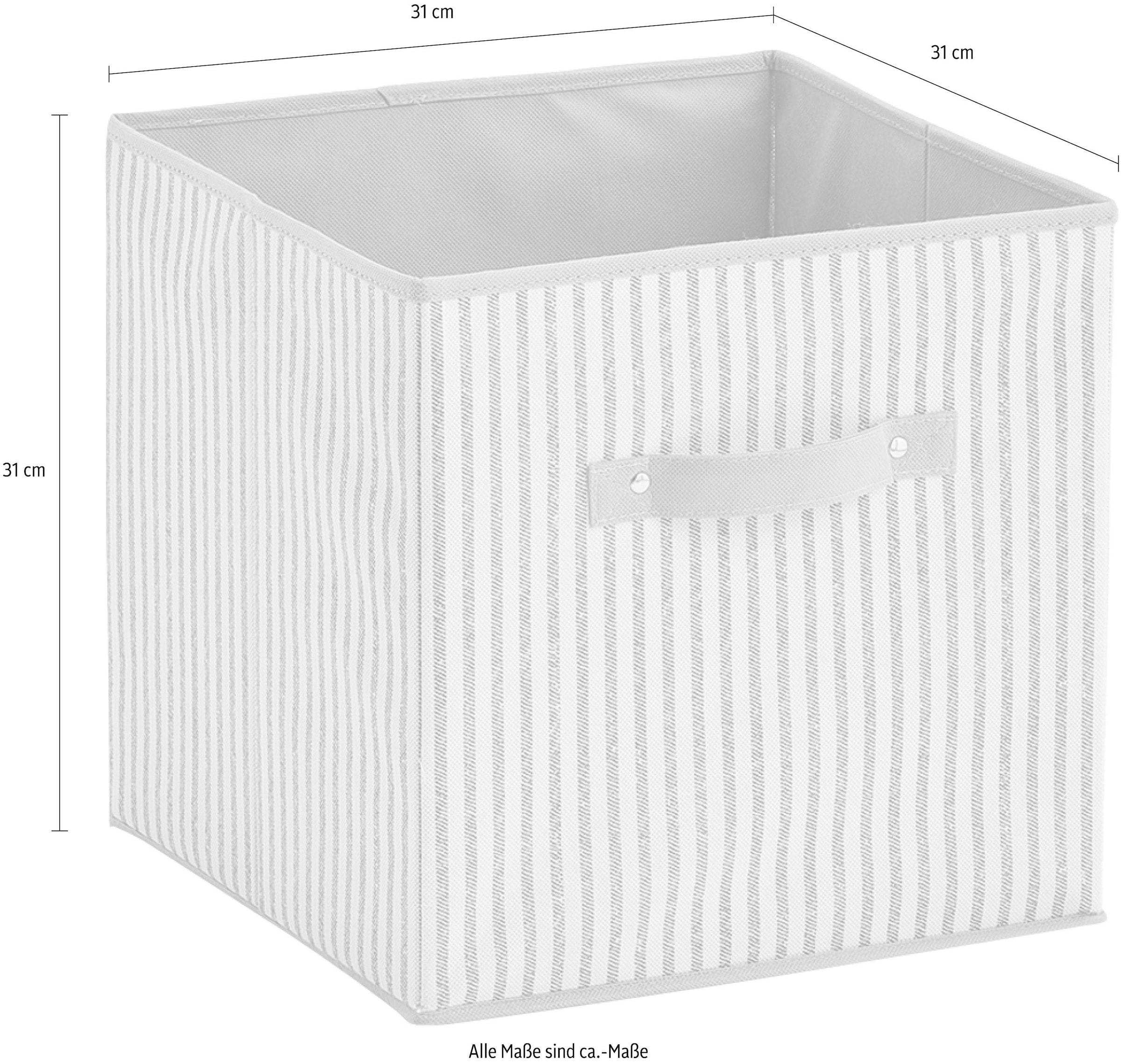 Zeller Present Aufbewahrungsbox »Stripes« faltbar, Vlies, beige
