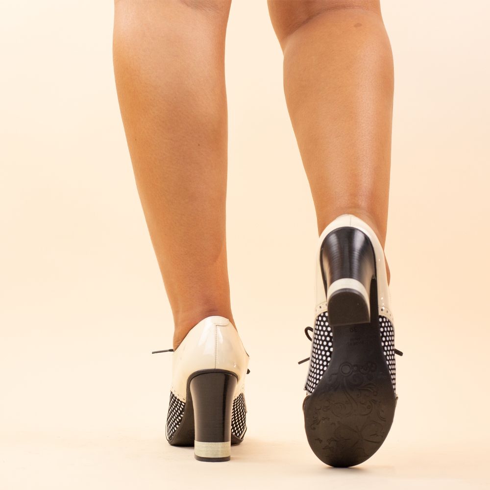 Nemonic 2351 retro shoes black beige