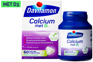 Davitamon Calcium Met Vitamine D Kauwtabletten 2x60KTB
