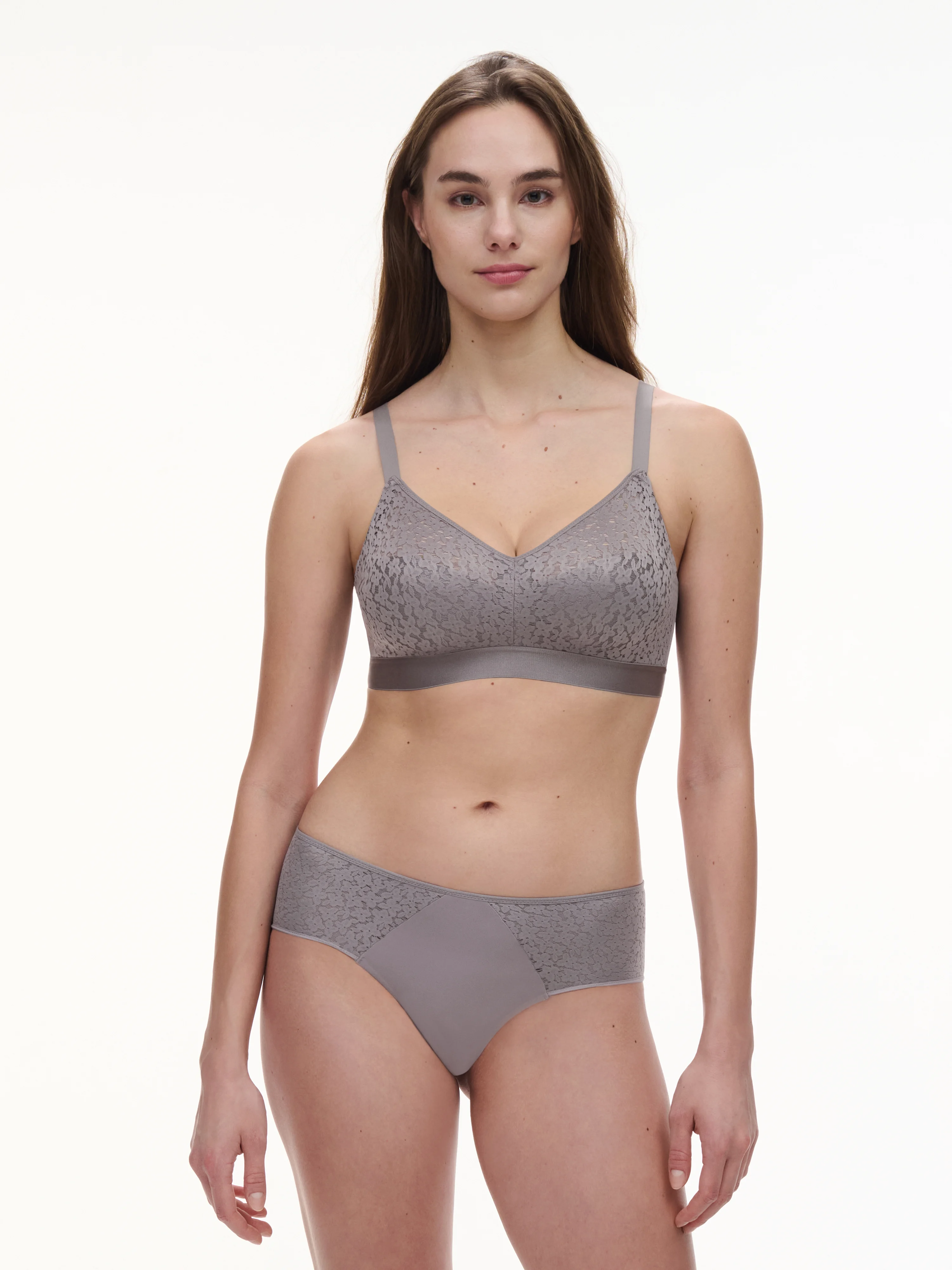 NORAH - Shorty en dentelle | Gris