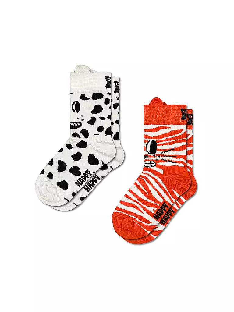 HAPPY SOCKS Kinder Socken CAT & DOG 2er Pkg White creme