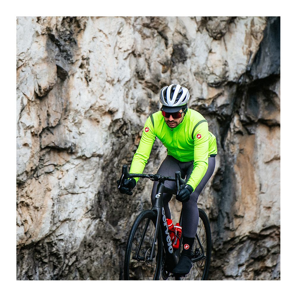 Castelli PERFETTO - Veste Homme electric lime/dark gray