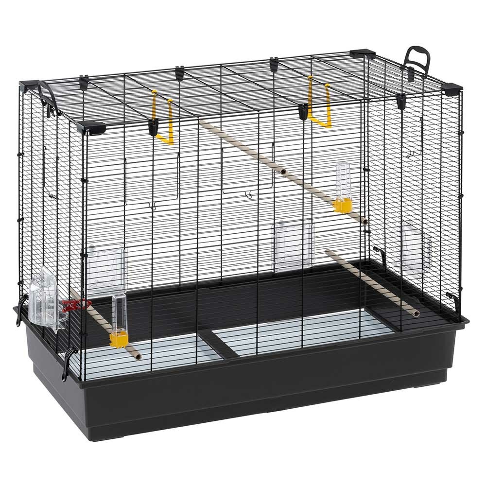 Ferplast grande cage pour canaris, perruches et oiseaux exotiques piano 6, avec mangeoires pivotantes et accessoires